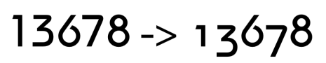 替代数字示例