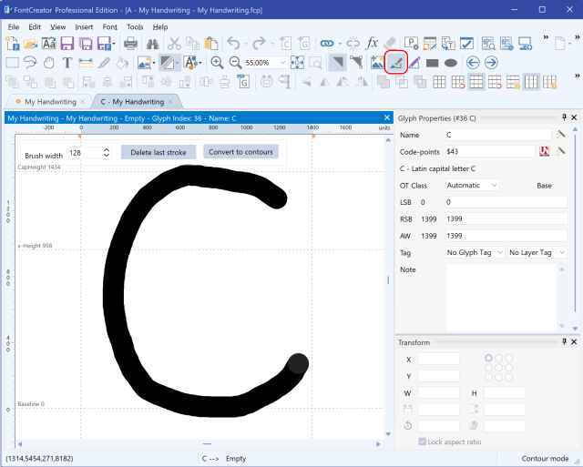 Free Draw tool